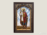Икона резная из дерева Святой Александр Невский