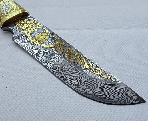 Нож "Сокол" №5 /дамаск/. Златоуст купить с доставкой Нож "Сокол" №5 /дамаск/. Златоуст
